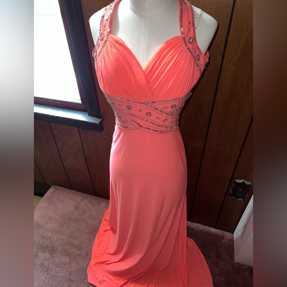 Coral prom dress